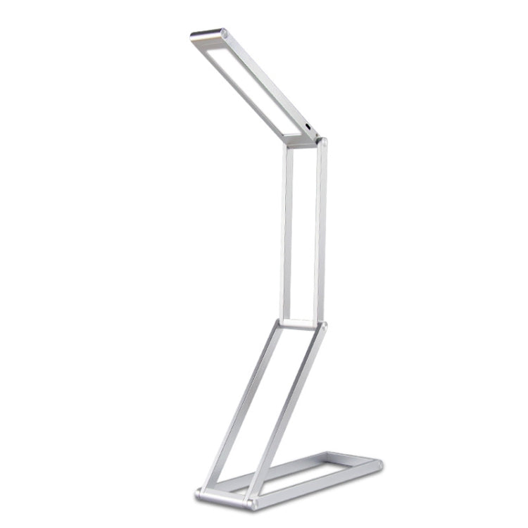 LED Desk Lamp 3W Folding Adjust USB Charging Eye Protection Table Lamp(Silver) - Desk Lamps by Fonkin | Online Shopping UK | buy2fix