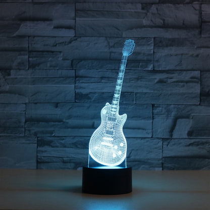 Guitar Shape 3D Colorful LED Vision Light Table Lamp, 16 Colors Remote Control Version - Novelty Lighting by buy2fix | Online Shopping UK | buy2fix