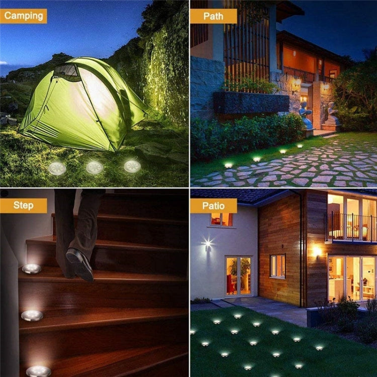 2 PCS 16 LEDs Solar Powered Buried Light Under Ground Lamp IP65 Waterproof Outdoor Garden Street Light (White Light) - Buried Lights by buy2fix | Online Shopping UK | buy2fix