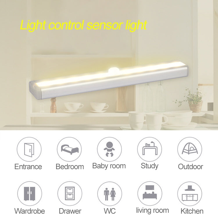 2.8W 20 LEDs White Light Wide Screen Intelligent Human Body Sensor Light LED Corridor Cabinet Light, USB Charging Version - Sensor LED Lights by buy2fix | Online Shopping UK | buy2fix