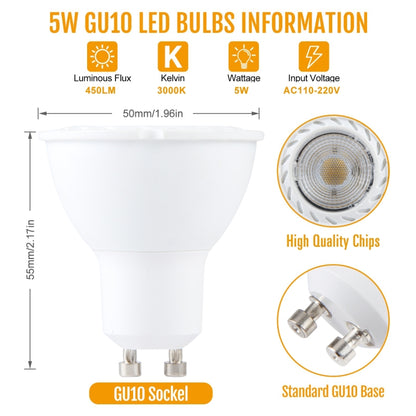 GU10-7LED 5W 2835COB LED Spotlight, AC110-220V (Warm White) - LED Blubs & Tubes by buy2fix | Online Shopping UK | buy2fix