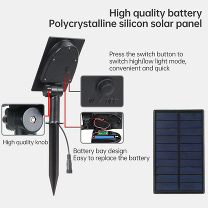 6W One for Two Solar Spotlight Outdoor IP65 Waterproof Light Control Induction Lawn Lamp, Luminous Flux: 300-400lm (Warm White) - Solar Lights by buy2fix | Online Shopping UK | buy2fix