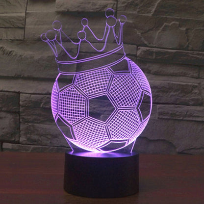 Football Crown Style 3D Touch Switch Control LED Light , 7 Color Discoloration Creative Visual Stereo Lamp Desk Lamp Night Light - Novelty Lighting by buy2fix | Online Shopping UK | buy2fix