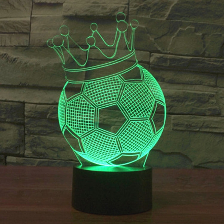 Football Crown Style 3D Touch Switch Control LED Light , 7 Color Discoloration Creative Visual Stereo Lamp Desk Lamp Night Light - Novelty Lighting by buy2fix | Online Shopping UK | buy2fix