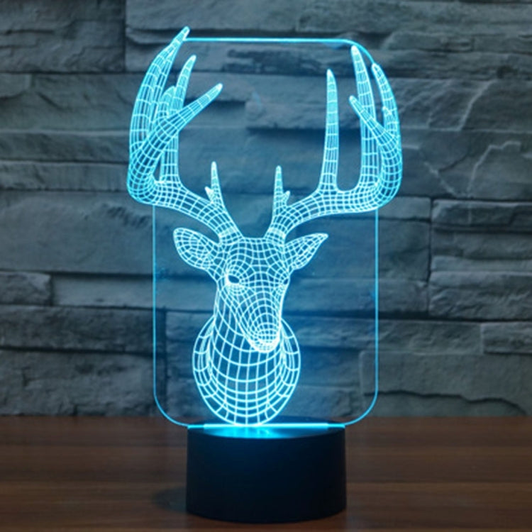 Elaphurus Davidianus Style 3D Touch Switch Control LED Light , 7 Color Discoloration Creative Visual Stereo Lamp Desk Lamp Night Light - Novelty Lighting by buy2fix | Online Shopping UK | buy2fix