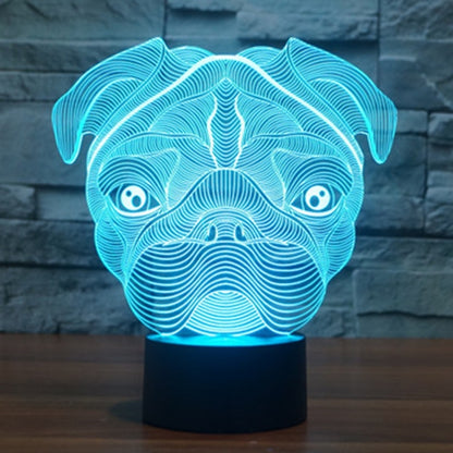 Dog Shape 3D Touch Switch Control LED Light , 7 Color Discoloration Creative Visual Stereo Lamp Desk Lamp Night Light - Novelty Lighting by buy2fix | Online Shopping UK | buy2fix