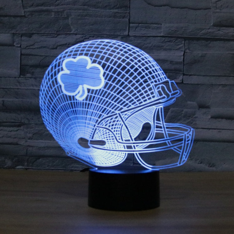 Rugby Hat Flower Shape 3D Colorful LED Vision Light Table Lamp, 16 Colors Remote Control Version - Novelty Lighting by buy2fix | Online Shopping UK | buy2fix