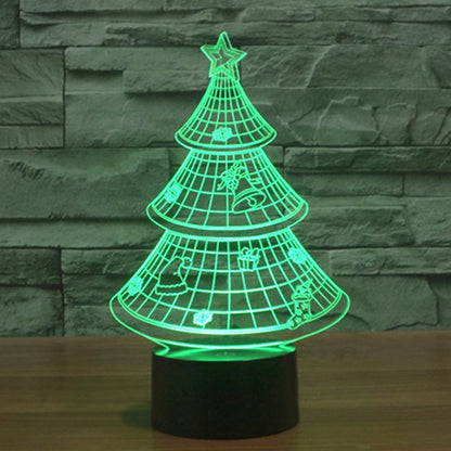Christmas Tree Style 3D Touch Switch Control LED Light , 7 Color Discoloration Creative Visual Stereo Lamp Desk Lamp Night Light - Novelty Lighting by buy2fix | Online Shopping UK | buy2fix