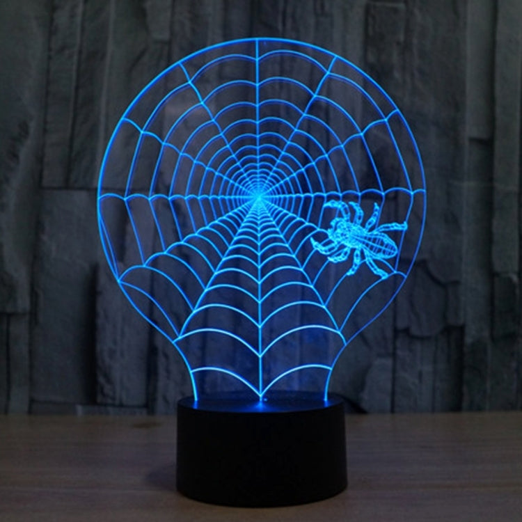 Cobweb Style 3D Touch Switch Control LED Light , 7 Colour Discoloration Creative Visual Stereo Lamp Desk Lamp Night Light - Novelty Lighting by buy2fix | Online Shopping UK | buy2fix