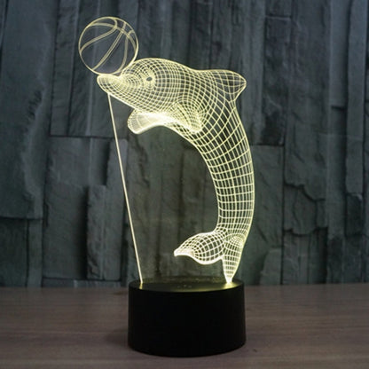 Dolphin Heading the Ball Style 3D Touch Switch Control LED Light , 7 Color Discoloration Creative Visual Stereo Lamp Desk Lamp Night Light - Novelty Lighting by buy2fix | Online Shopping UK | buy2fix