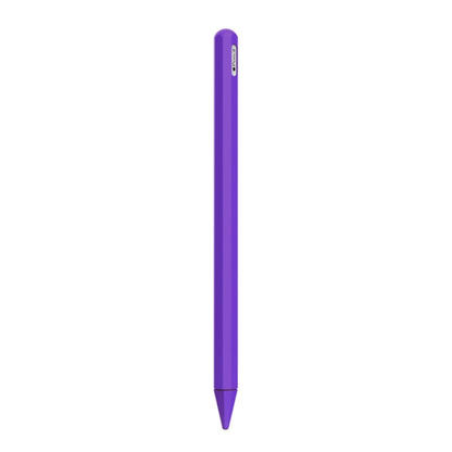 Stylus Pen Silica Gel Protective Case for Apple Pencil 2 (Purple) - Pencil Accessories by buy2fix | Online Shopping UK | buy2fix