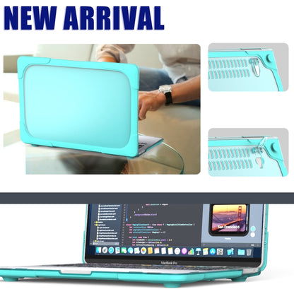 For MacBook Pro 13 inch 2022 & A2289 / A2251 / A2338 2020 PC + TPU Two Colors Laptop Protective Case(Mint Green) - MacBook Pro Cases by buy2fix | Online Shopping UK | buy2fix