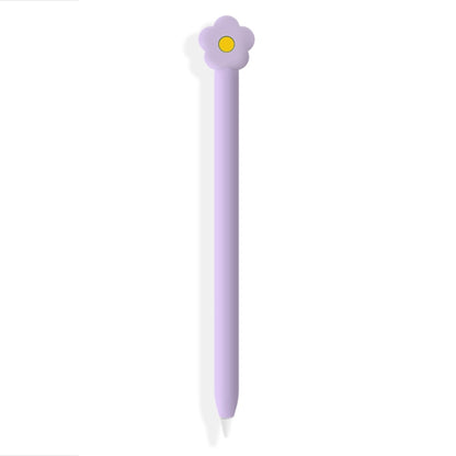 Cute Cartoon Silicone Protective Cover for Apple Pencil 1(Purple) - Pencil Accessories by buy2fix | Online Shopping UK | buy2fix