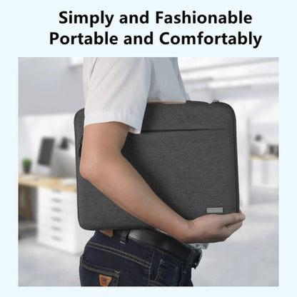 For 13 inch Laptop Zipper Waterproof  Handheld Sleeve Bag (Grey) - 13.3 inch by buy2fix | Online Shopping UK | buy2fix