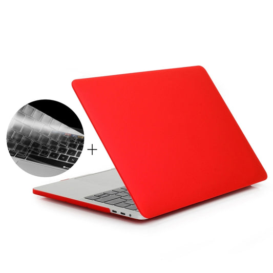 ENKAY Hat-Prince 2 in 1 Frosted Hard Shell Plastic Protective Case + US Version Ultra-thin TPU Keyboard Protector Cover for 2016 New MacBook Pro 13.3 inch without Touchbar (A1708)(Red) - MacBook Pro Cases by ENKAY | Online Shopping UK | buy2fix