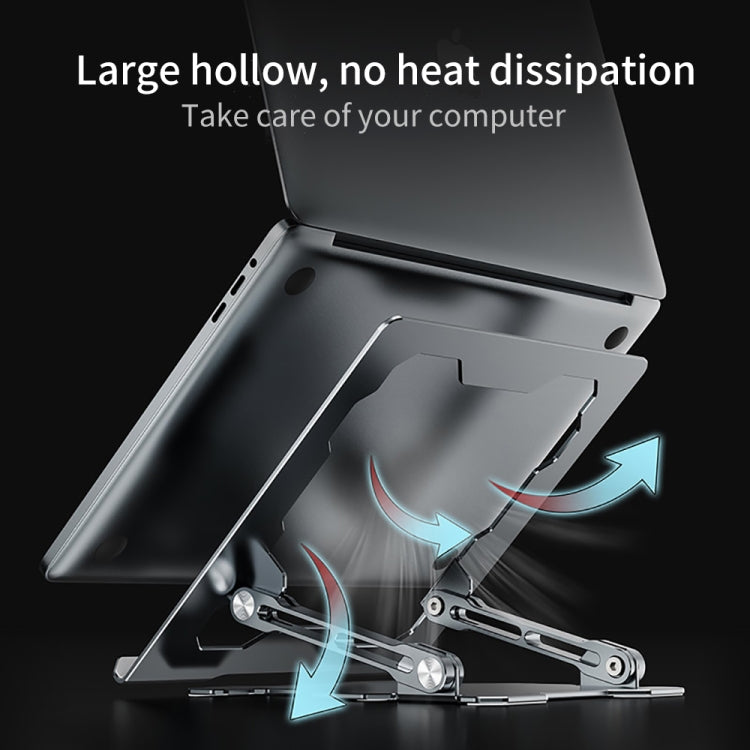 R-JUST HZ09 Mechanical Lifting Adjustable Laptop Holder (Grey) - MacBook Holder by R-JUST | Online Shopping UK | buy2fix