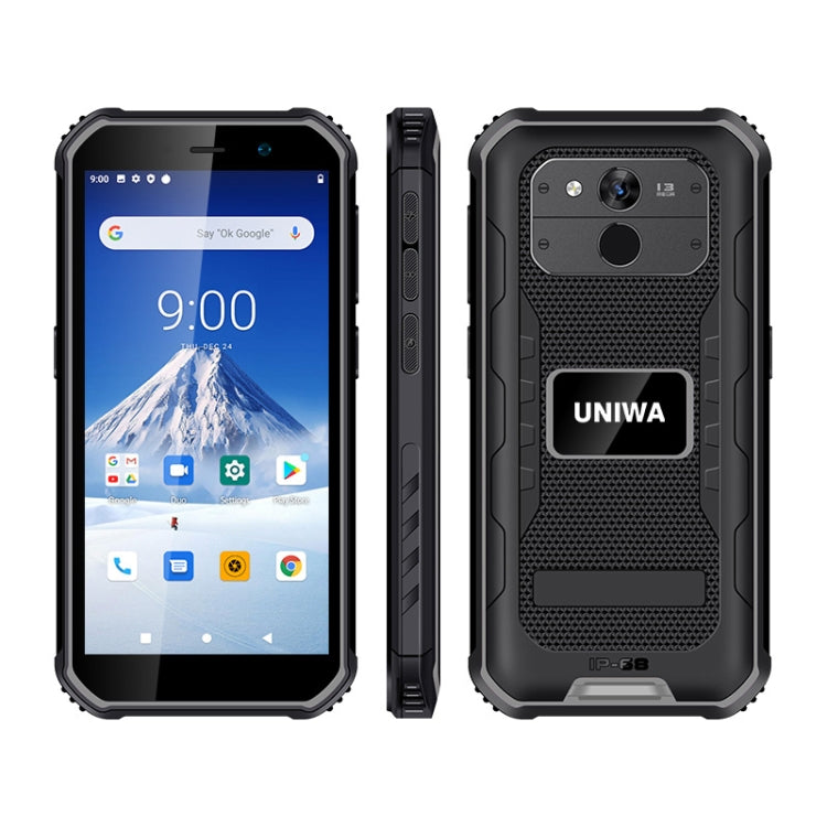 UNIWA F963 Rugged Phone, 3GB+32GB, IP68 Waterproof Dustproof Shockproof, 5.5 inch Android 10.0 MTK6739 Quad Core up to 1.25GHz, Network: 4G, NFC, OTG (Black Grey) - UNIWA by UNIWA | Online Shopping UK | buy2fix