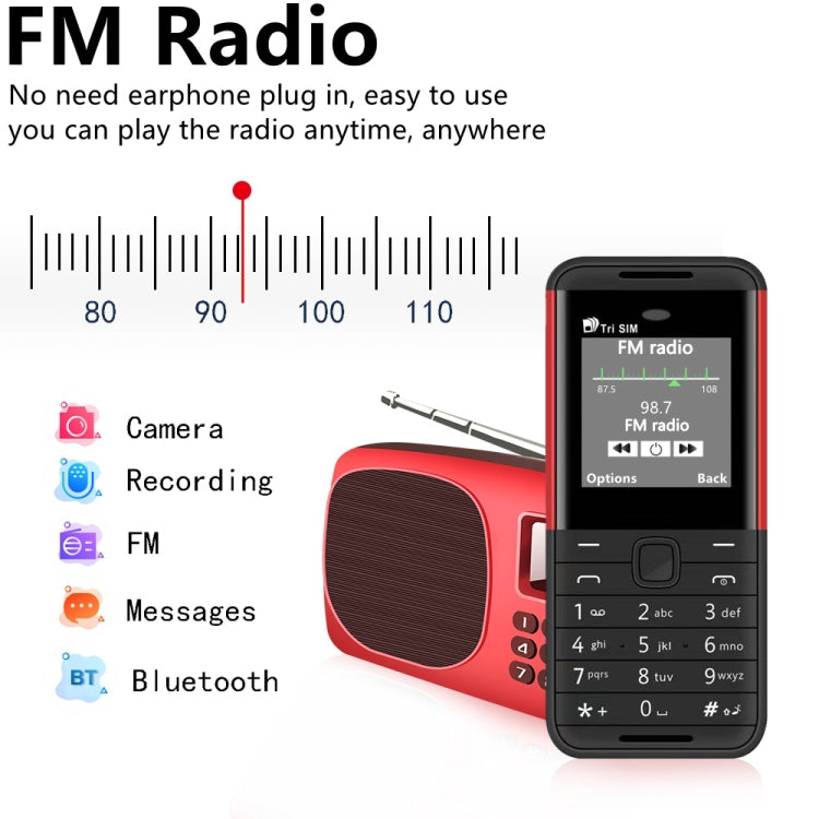 SERVO BM5310 Mini Mobile Phone, English Key, 1.33 inch, MTK6261D, 21 Keys, Support Bluetooth, FM, Magic Sound, Auto Call Record, GSM, Triple SIM (White) - SERVO by SERVO | Online Shopping UK | buy2fix
