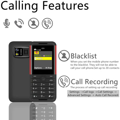 SERVO BM5310 Mini Mobile Phone, English Key, 1.33 inch, MTK6261D, 21 Keys, Support Bluetooth, FM, Magic Sound, Auto Call Record, GSM, Triple SIM (Red) - SERVO by SERVO | Online Shopping UK | buy2fix