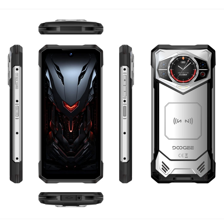 DOOGEE S200 Rugged Phone, 12GB+256GB, Side Fingerprint, 6.72 inch Android 14 Dimensity 7050 Octa Core 2.6GHz, Network: 5G, OTG, NFC (Silver) - DOOGEE by DOOGEE | Online Shopping UK | buy2fix