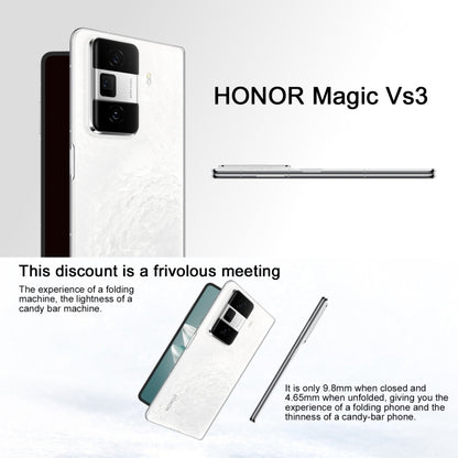 Honor Magic Vs3, 12GB+512GB, Side Fingerprint Identification 7.92 inch + 6.43 inch MagicOS 8.0.1 Snapdragon 8 Gen 2 Octa Core, Network: 5G, OTG, NFC (Black) - Honor by Huawei | Online Shopping UK | buy2fix