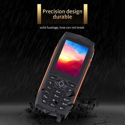 Rugtel R1D Rugged Phone, IP68 Waterproof Dustproof Shockproof, 2.4 inch, MTK6261D, 2000mAh Battery, Loud Box Speaker, FM, Network: 2G, Dual SIM(Orange) - Others by Rugtel | Online Shopping UK | buy2fix