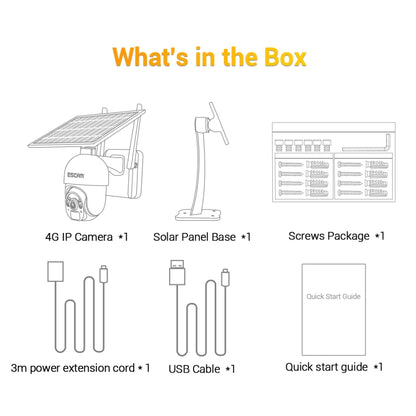 ESCAM QF450 HD 1080P 4G AU Version Solar Powered IP Camera without Memory, Support Two-way Audio & PIR Motion Detection & Night Vision & TF Card - Dome Camera by ESCAM | Online Shopping UK | buy2fix