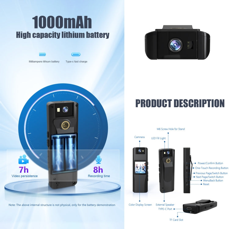 L12 180 Degrees Rotation Conference Video Recording Camera Mini HD 720P WiFi Camera (Black) - Mini Camera by buy2fix | Online Shopping UK | buy2fix