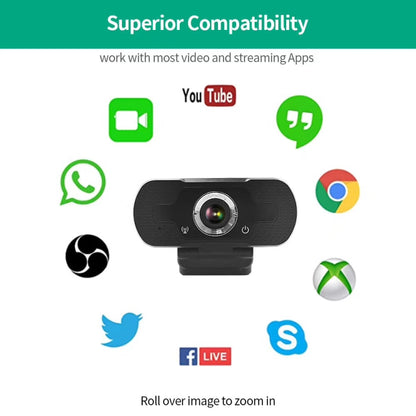 HD-F18 1080P Multi-function HD Camera WebCam with Microphone(Black) - HD Camera by buy2fix | Online Shopping UK | buy2fix