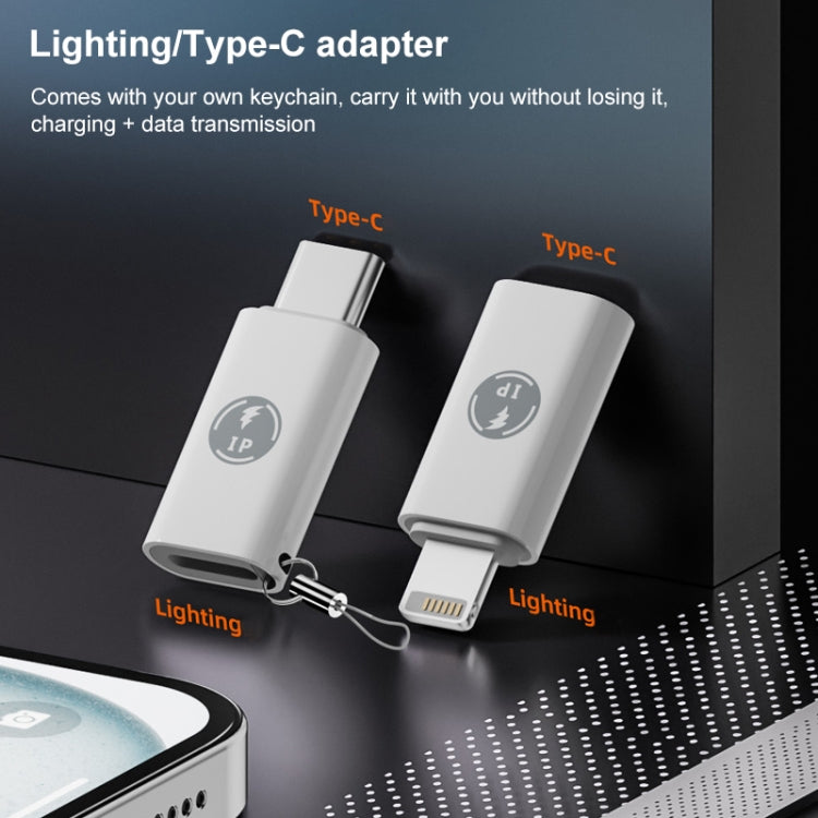 USB-C / Type-C Male to 8 Pin Female ABS Charging Adapter - Converter & Adapter by buy2fix | Online Shopping UK | buy2fix