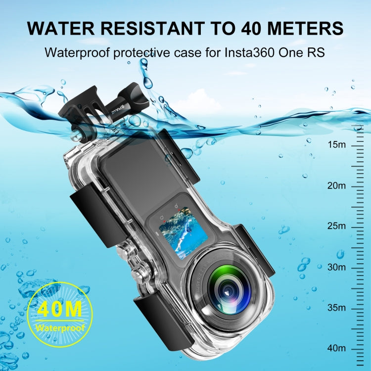 For Insta360 One RS 1-Inch 360 Edition PULUZ 40m Underwater Waterproof Housing Case - Case & Bags by PULUZ | Online Shopping UK | buy2fix