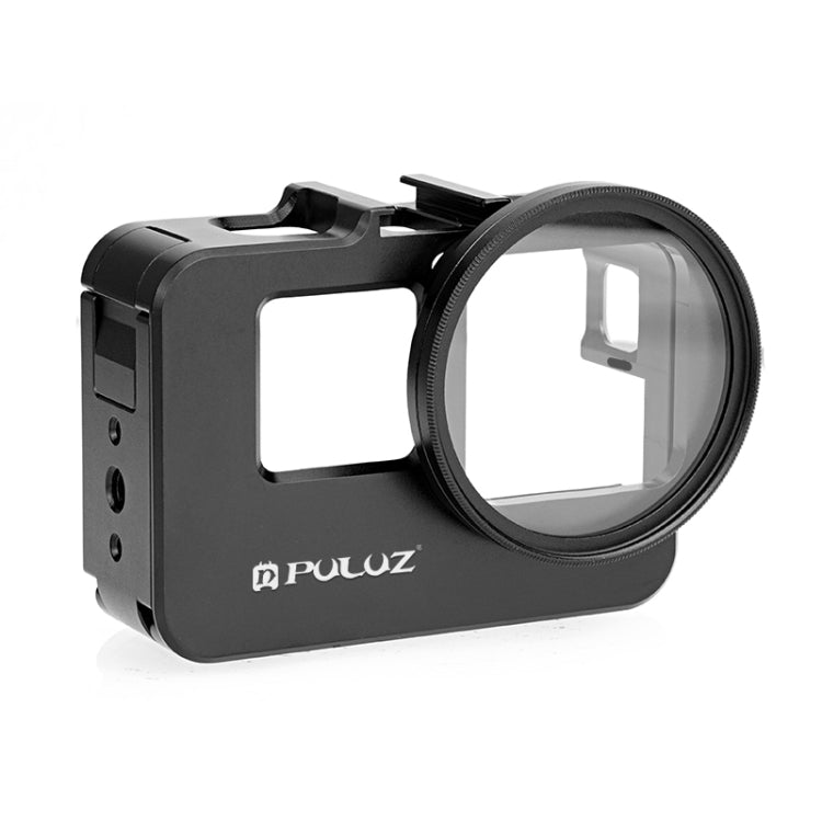 For Insta360 Ace Pro / Ace PULUZ Metal Cage Adapter Frame with 52mm UV Filter & Adapter Ring (Black) - Mount & Holder by PULUZ | Online Shopping UK | buy2fix