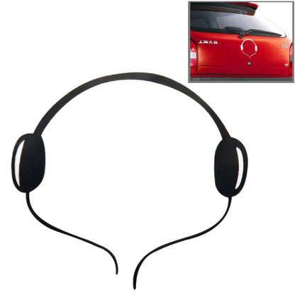 Headphone Pattern Auto Emblem Logo Decoration Car Sticker, Size: 16cm x 16cm (approx.)(Black) - Decorative Sticker by buy2fix | Online Shopping UK | buy2fix