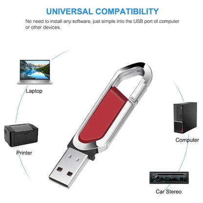 4GB Metallic Keychains Style USB 2.0 Flash Disk (Red)(Red) - USB Flash Drives by buy2fix | Online Shopping UK | buy2fix