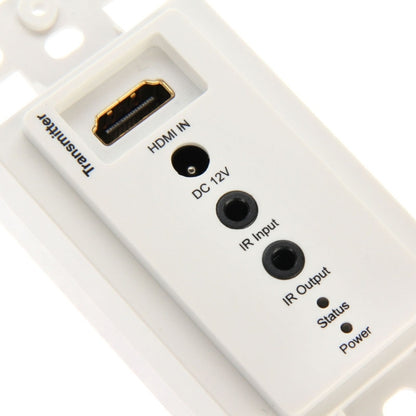 HDMI Single Cat5e / 6 50 Meters Wall Plate Extender (EU Plug)(White) - Amplifier by buy2fix | Online Shopping UK | buy2fix