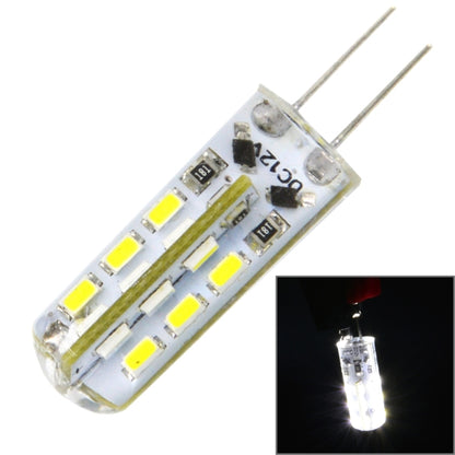 G4 2W 120LM Silicone Corn Light Bulb, 24 LED SMD 3014, White Light, DC 12V - LED Blubs & Tubes by buy2fix | Online Shopping UK | buy2fix