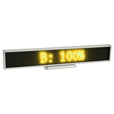 Programmable LED Moving Scrolling Message Display Sign Indoor Board, Yellow Programmable LED Moving Scrolling Message Display Sign Indoor Board, Display Resolution: 128 x 16 Pixels, Length: 41cm - LED Billboard by buy2fix | Online Shopping UK | buy2fix