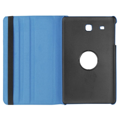 Litchi Texture Horizontal Flip Solid Color Leather Case with 360 Degrees Rotation Holder for Galaxy Tab E 9.6 / T560 / T561(Blue) - Other Galaxy Tab PC by buy2fix | Online Shopping UK | buy2fix