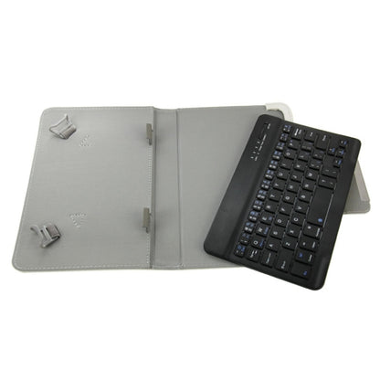 Universal Leather Tablet Case with Separable Bluetooth Keyboard and Holder for 10.1 inch Tablet PC(White) - Universal Keyboard by buy2fix | Online Shopping UK | buy2fix