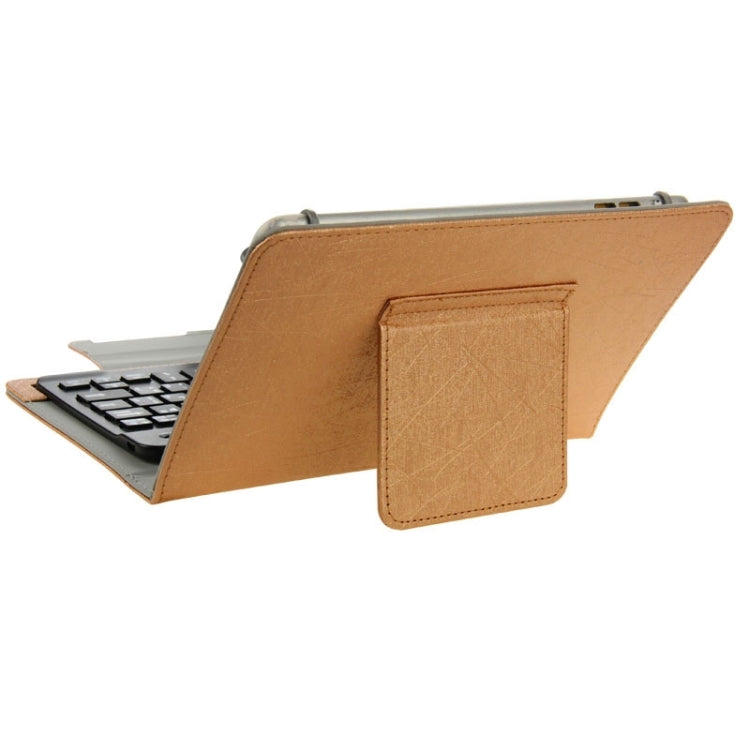 Universal Leather Tablet Case with Separable Bluetooth Keyboard and Holder for 10.1 inch Tablet PC(Brown) - Universal Keyboard by buy2fix | Online Shopping UK | buy2fix