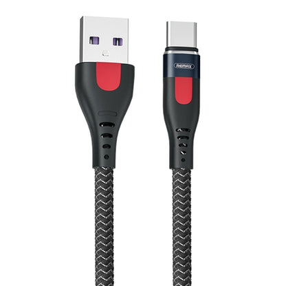 REMAX RC-188a Lesu Pro 1m 5A USB to USB-C / Type-C Aluminum Alloy Braid Fast Charging Data Cable(Black) - USB-C & Type-C Cable by REMAX | Online Shopping UK | buy2fix