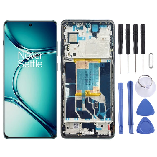 For OnePlus Ace 2 Pro 5G Original AMOLED LCD Screen Digitizer Full Assembly with Frame (Grey) - LCD Screen by buy2fix | Online Shopping UK | buy2fix