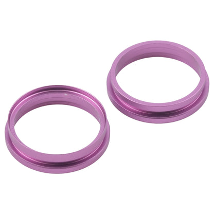 For iPhone 16 2pcs/set Rear Camera Glass Lens Metal Outside Protector Hoop Ring (Purple) -  by buy2fix | Online Shopping UK | buy2fix