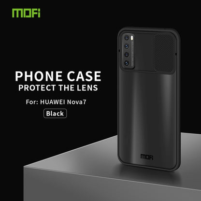 For Huawei nova 7 MOFI Xing Dun Series PC + TPU Anti-peep Waterproof And Anti-drop All-inclusive Protective Shell, Translucent Frosted(Black) - Huawei Cases by MOFI | Online Shopping UK | buy2fix