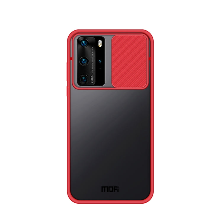 For Huawei P40 Pro MOFI Xing Dun Series PC + TPU Anti-peep Waterproof And Anti-drop All-inclusive Protective Shell, Translucent Frosted(Red) - Huawei Cases by MOFI | Online Shopping UK | buy2fix