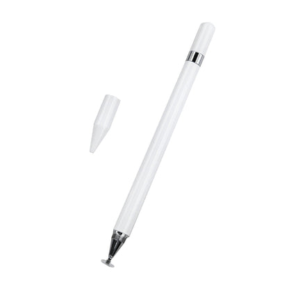 Imitation Porcelain 2 in 1 Mobile Phone Touch Screen Capacitive Pen for Apple / Huawei / Xiaomi / Samsung(White) - Pencil Accessories by buy2fix | Online Shopping UK | buy2fix