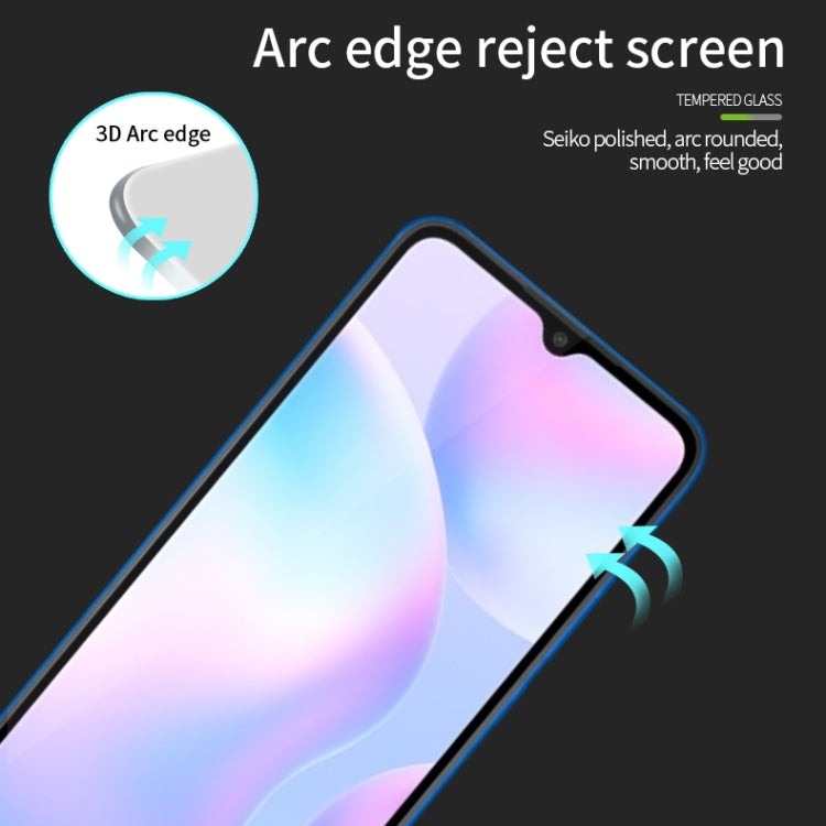 For Xiaomi Redmi 9A / 9C MOFI 9H 3D Explosion-proof Curved Screen Tempered Glass Film(Black) -  by MOFI | Online Shopping UK | buy2fix