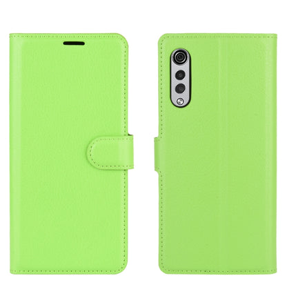 For LG Velvet Litchi Texture Horizontal Flip Protective Case with Holder & Card Slots & Wallet(Green) - LG by buy2fix | Online Shopping UK | buy2fix