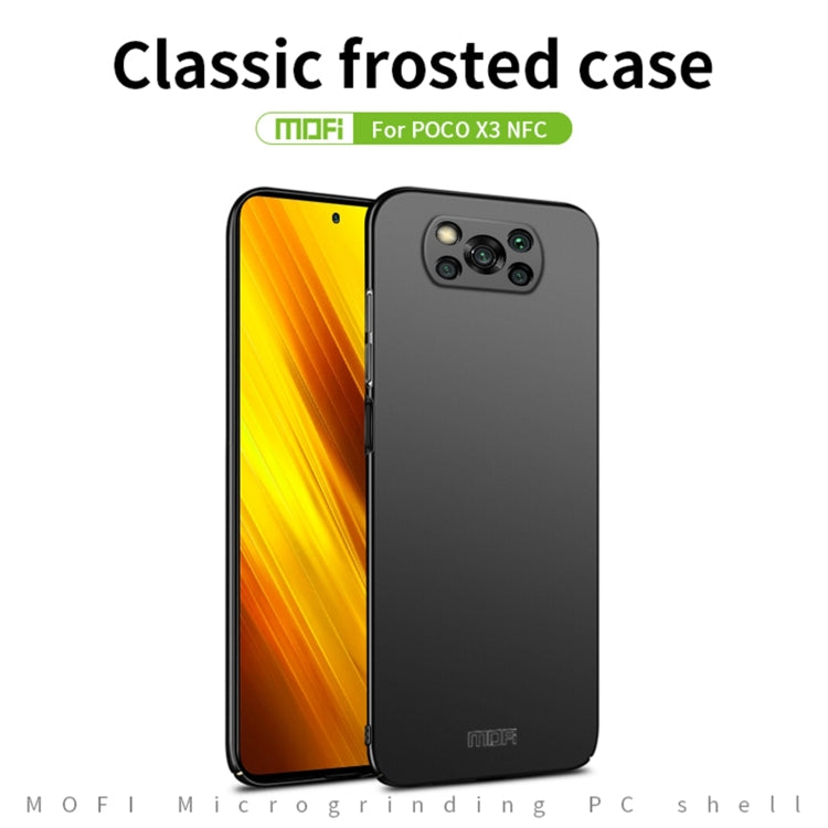 For Xiaomi POCO X3/X3 NFC MOFI Frosted PC Ultra-thin Hard Case(Blue) - Xiaomi Cases by MOFI | Online Shopping UK | buy2fix