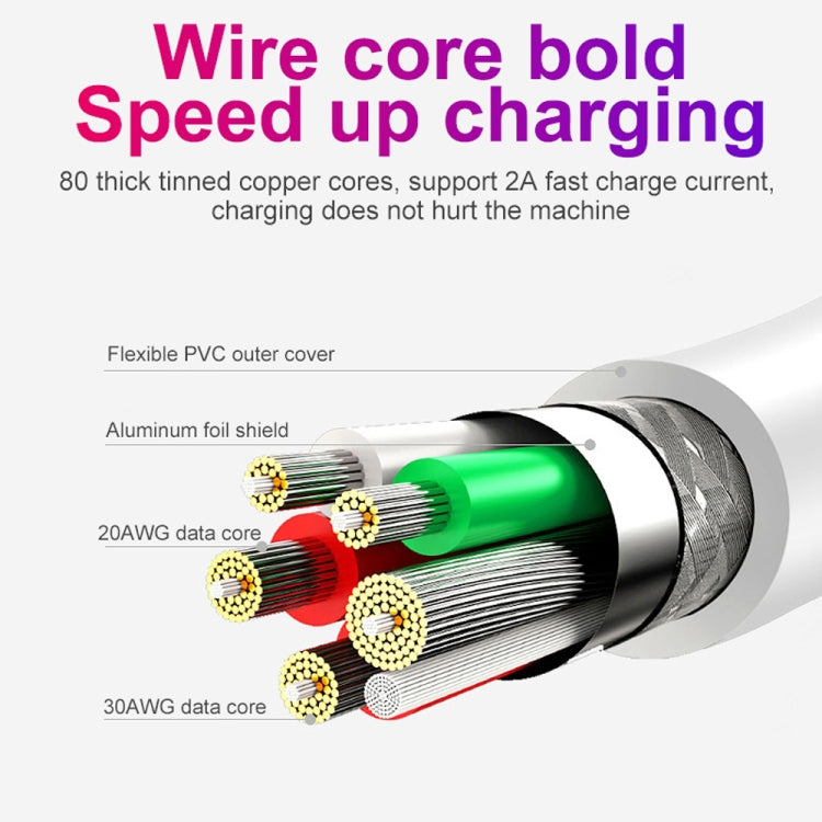 XJ-017 3A USB Male to 8 Pin Male Fast Charging Data Cable,  Length: 1m - Normal Style Cable by buy2fix | Online Shopping UK | buy2fix